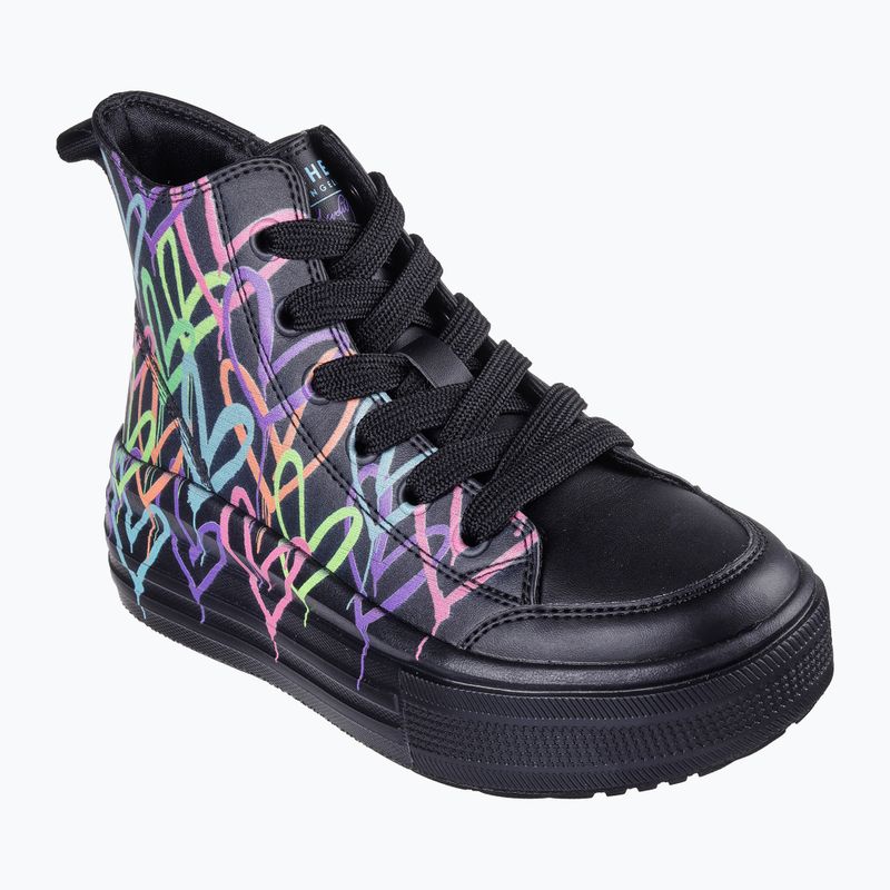 Dětské boty SKECHERS Hyperlift Love Daze black/multicolor 8