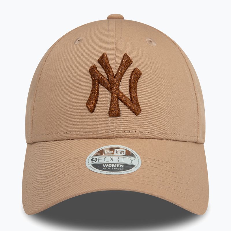 Dámská kšiltovka  New Era Metallic 9FORTY New York Yankees beige 3