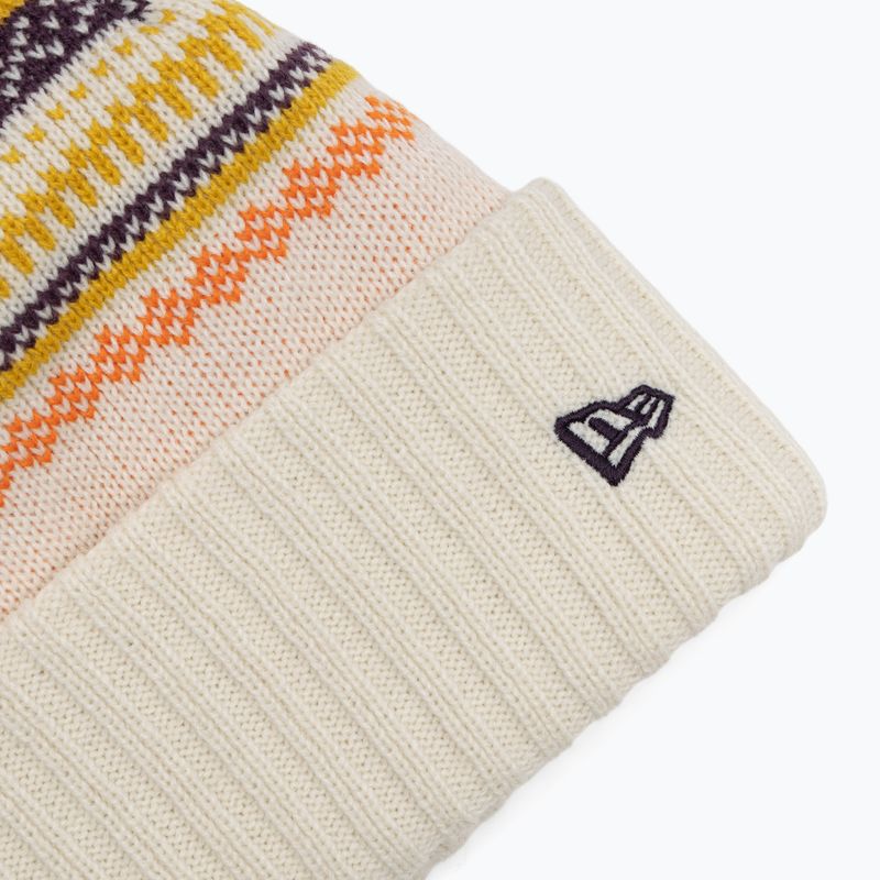 Dámská zimní čepice  New Era Rail Isle Cuff Knit Beanie light beige 3