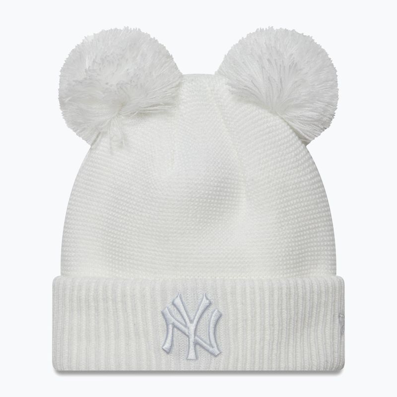 Dámská zimní čepice  New Era Double Pom Knit Beanie New York Yankees white