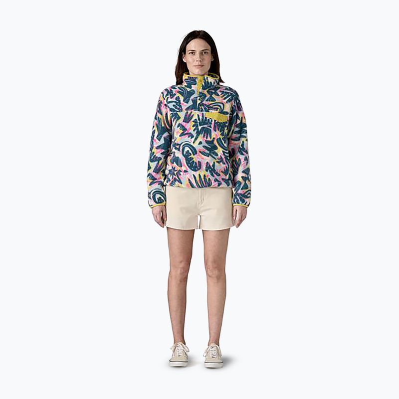 Dámská trekingová mikina Patagonia LW Synch Snap-T P/O wild botanist/tidal teal 2