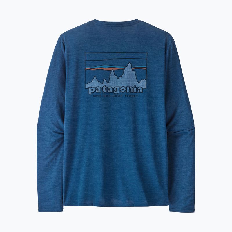 Pánské tričko Longsleeve Patagonia Cap Cool Daily Graphic Shirt '73 skyline / clement blue x-dye
