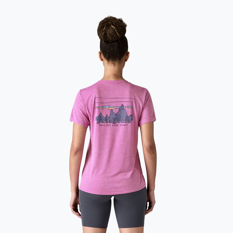 Dámské tričko Patagonia Cap Cool Daily Graphic Shirt '73 skyline / brisk purple x-dye 3