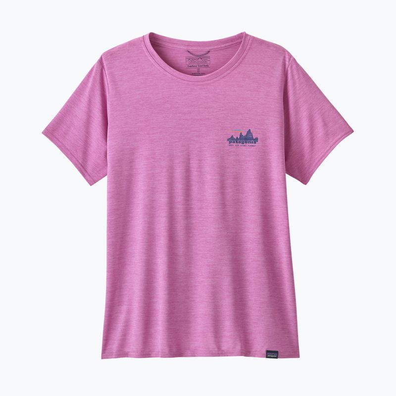 Dámské tričko Patagonia Cap Cool Daily Graphic Shirt '73 skyline / brisk purple x-dye 4