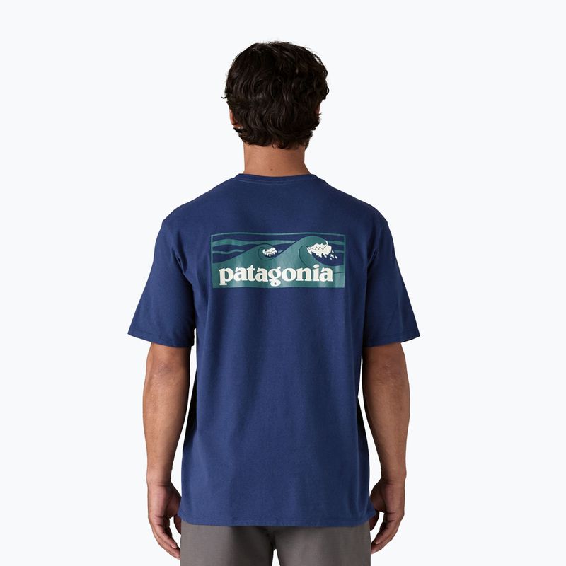 Pánské tričko Patagonia Boardshort Logo Pocket Responsibili clement blue 2