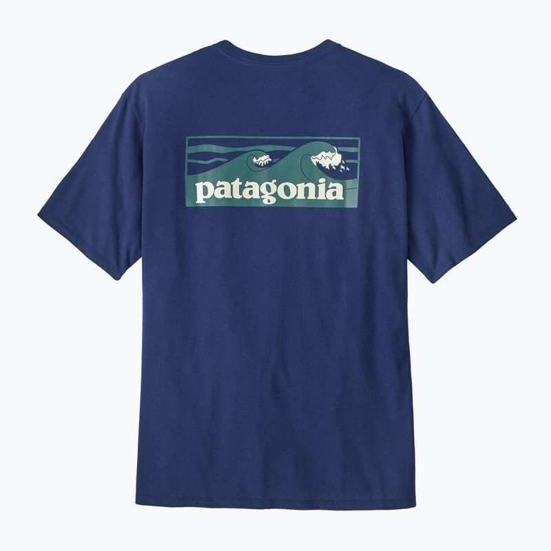 Pánské tričko Patagonia Boardshort Logo Pocket Responsibili clement blue 3