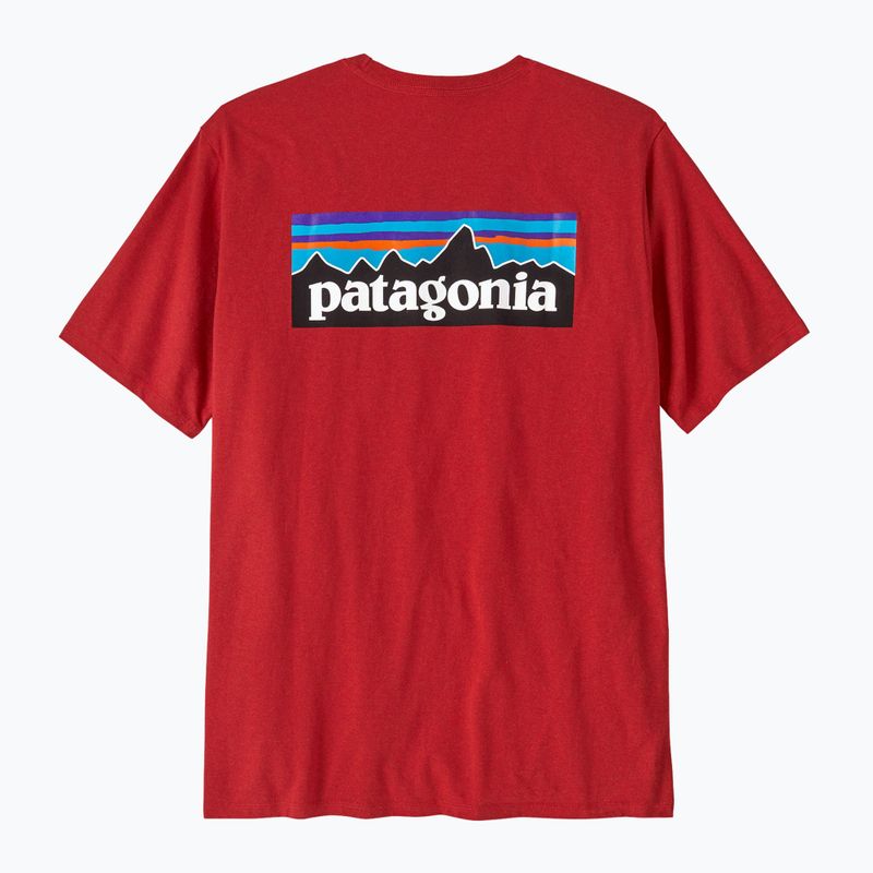 Pánské tričko Patagonia P-6 Logo Responsibili-Tee amanita red 2