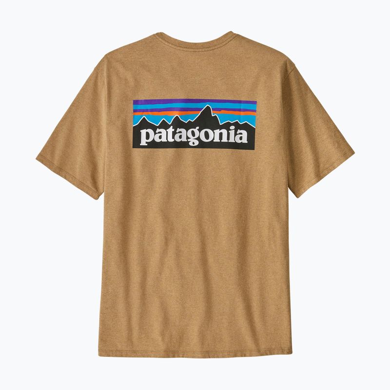 Pánské tričko Patagonia P-6 Logo Responsibili-Tee talon gold 3
