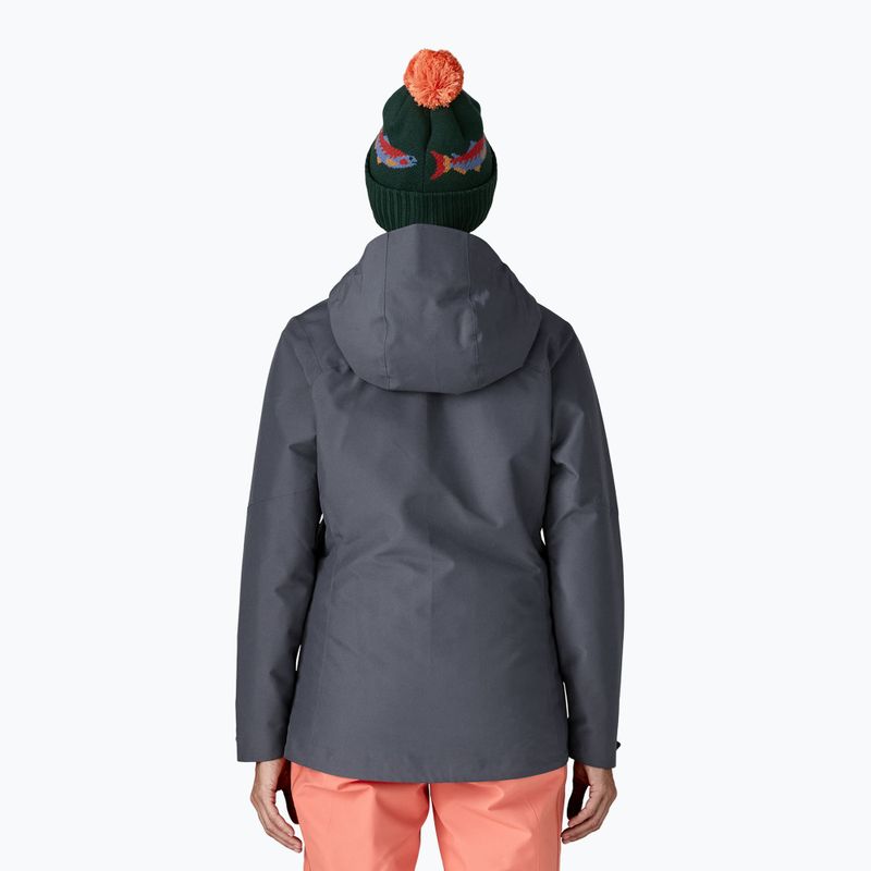 Dámská nepromokavá bunda Patagonia Insulated Powder Town smolder blue w / orange peel 3