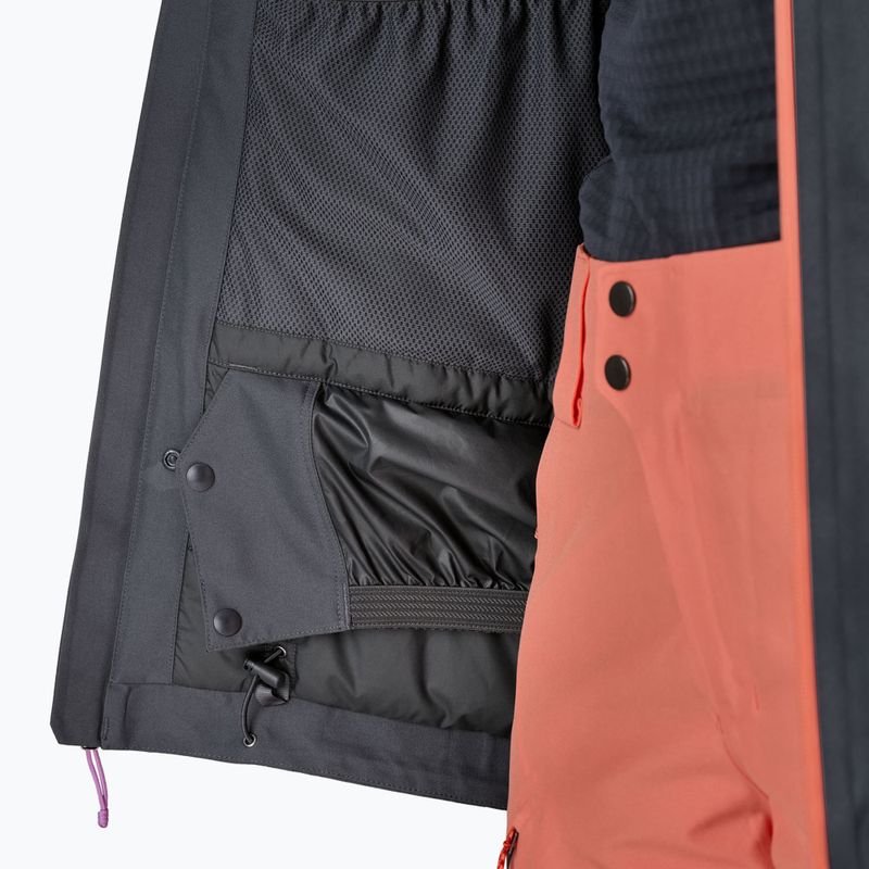 Dámská nepromokavá bunda Patagonia Insulated Powder Town smolder blue w / orange peel 7