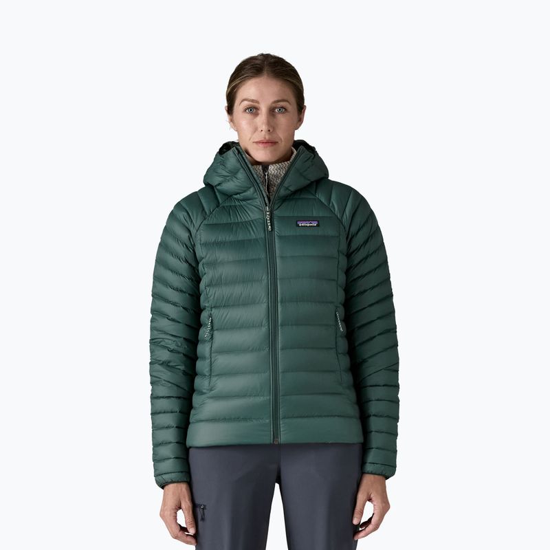 Dámská péřová bunda Patagonia Down Sweater Hoody cascade green