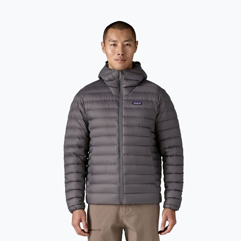 Pánská péřová bunda Patagonia Down Sweater Hoody forge grey w/forge grey