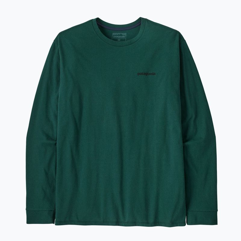 Pánské tričko Longsleeve Patagonia P-6 Logo Responsibili cascade green