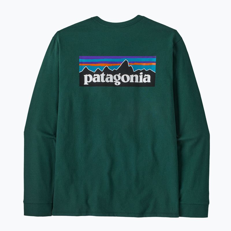 Pánské tričko Longsleeve Patagonia P-6 Logo Responsibili cascade green 2