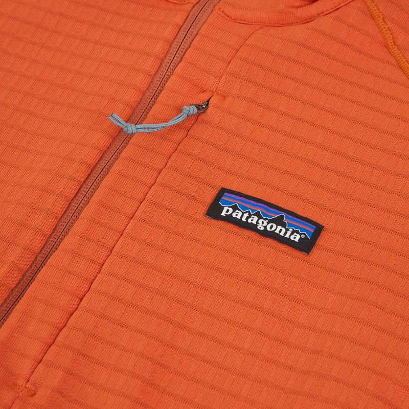 Pánská fleecová mikina Patagonia R1 Hybrid coal orange 3
