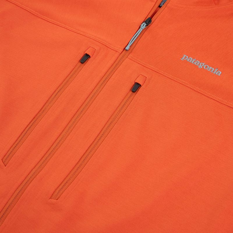 Pánská mikina Patagonia R1 Ultralight Hoody coal orange 12