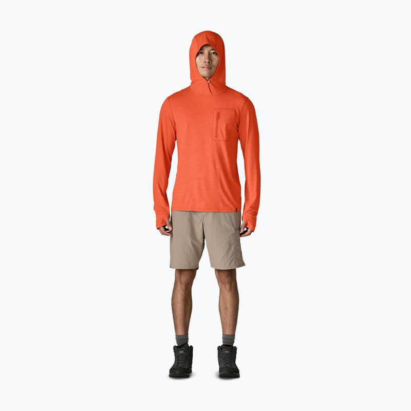 Pánská mikina Patagonia Capilene Cool Sun Hoody coal orange/light coal orange x-dye 2