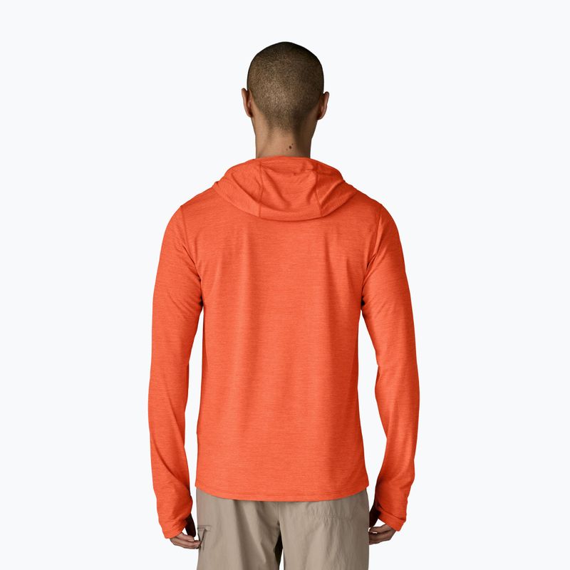 Pánská mikina Patagonia Capilene Cool Sun Hoody coal orange/light coal orange x-dye 3