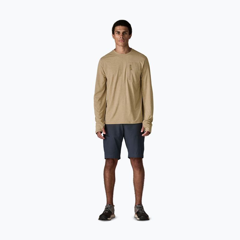 Pánské tričko Longsleeve Patagonia Capilene Cool Sun seabird grey/light seabird grey x-dye 2