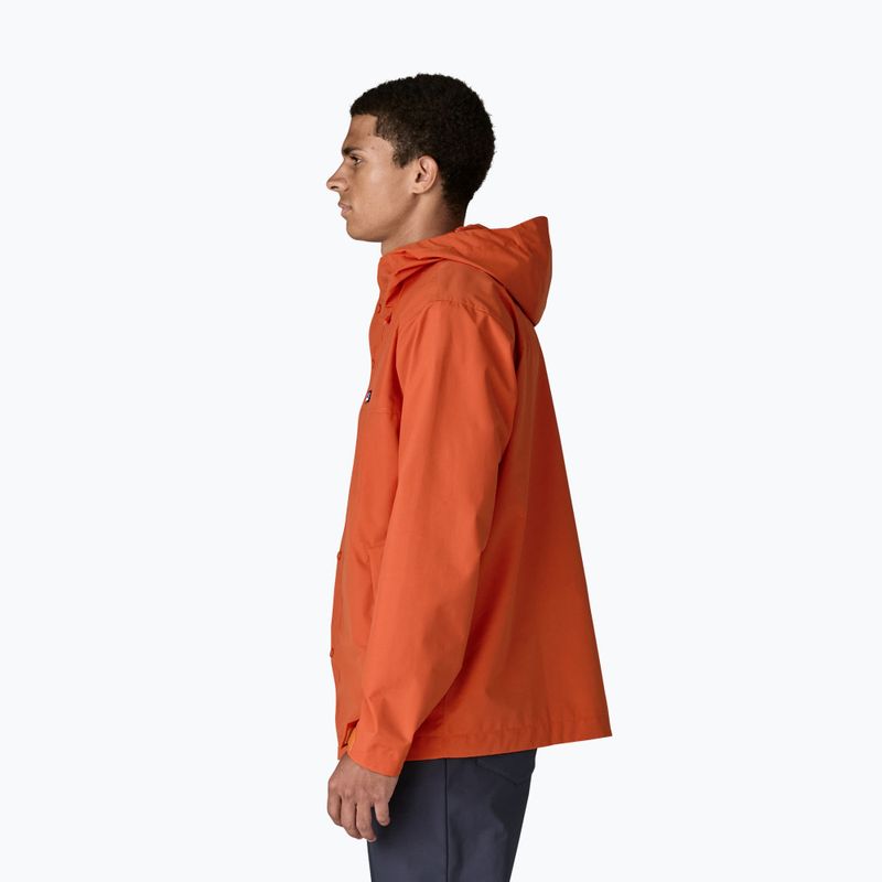 Pánská nepromokavá bunda Patagonia Outdoor Everyday Rain coal orange 4