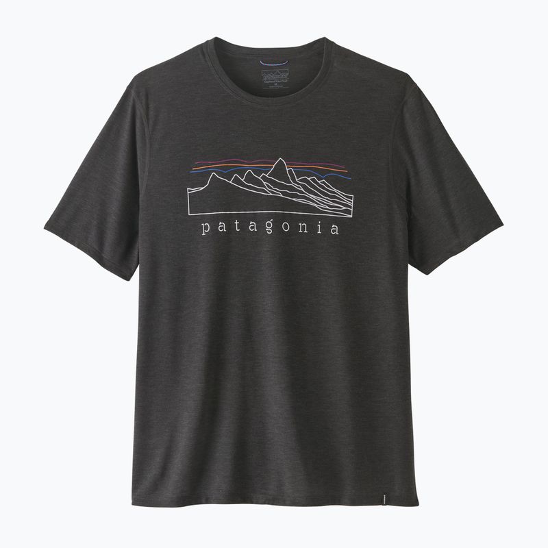Pánské tričko na lezení Patagonia Cap Cool Trail Stratapeaks ink black