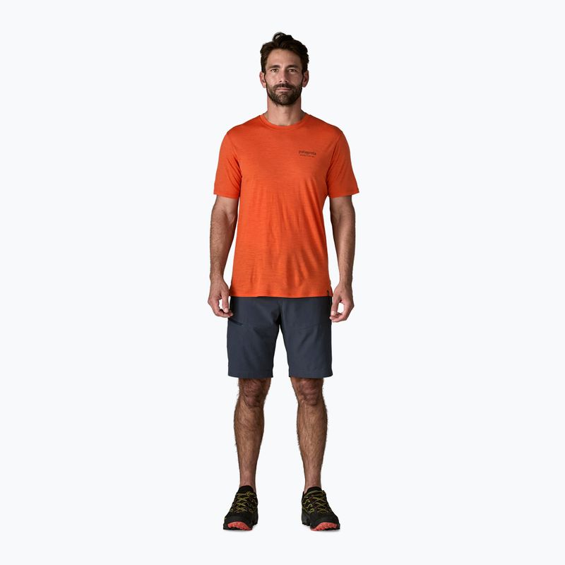 Pánské tričko Patagonia Cap Cool Merino Blend Graphic Shirt heritage header/coal orange 4