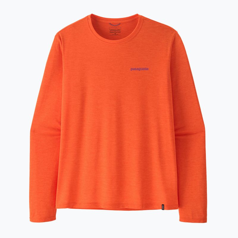 Pánské tričko Longsleeve Patagonia Capilene Cool Daily - Boardshort Logo orange peel/light orange peel x-dye 4