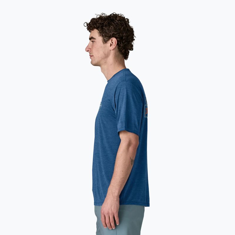Pánské tričko Patagonia Capilene Cool Daily - Great Waves clement blue/light clement blue x-dye 3