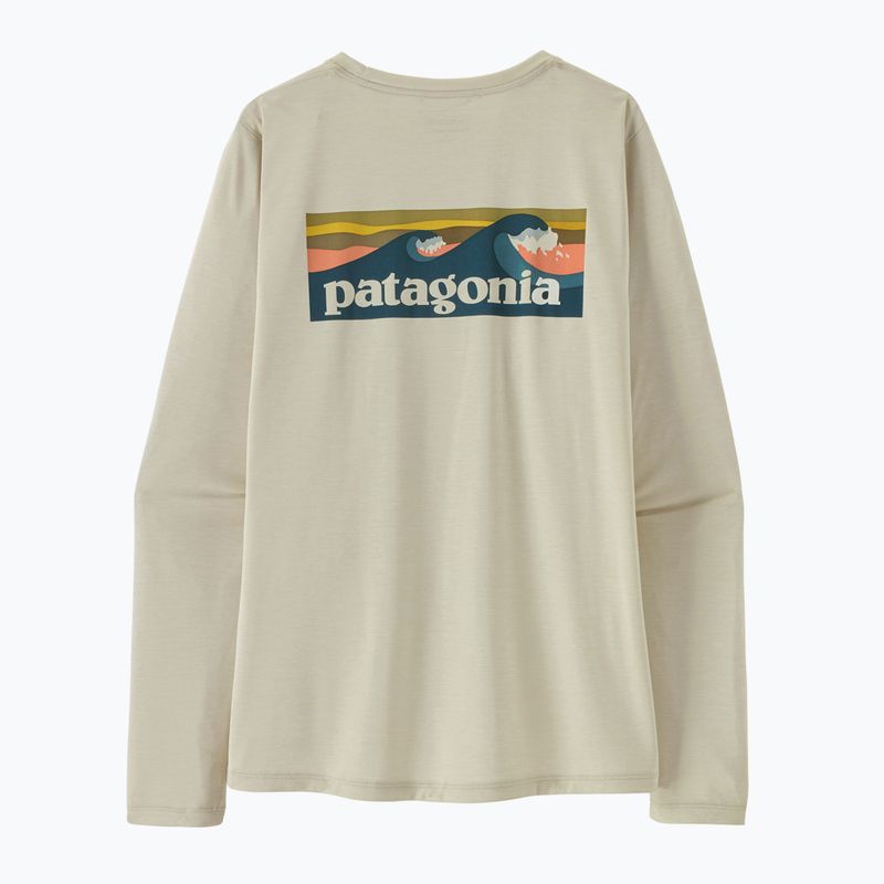 Dámské tričko Longsleeve Patagonia Capilene Cool Daily Shirt - Boardshort Logo dyno white 2