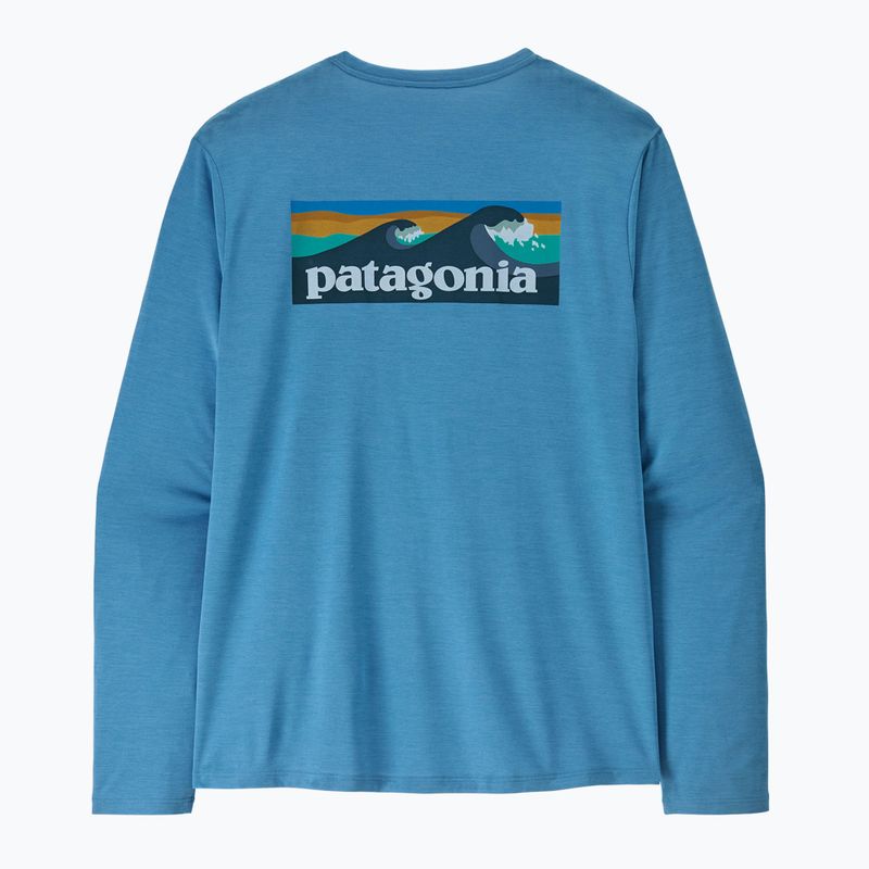 Pánské tričko Longsleeve Patagonia Capilene Cool Daily - Boardshort Logo shore blue/light shore blue x-dye 5