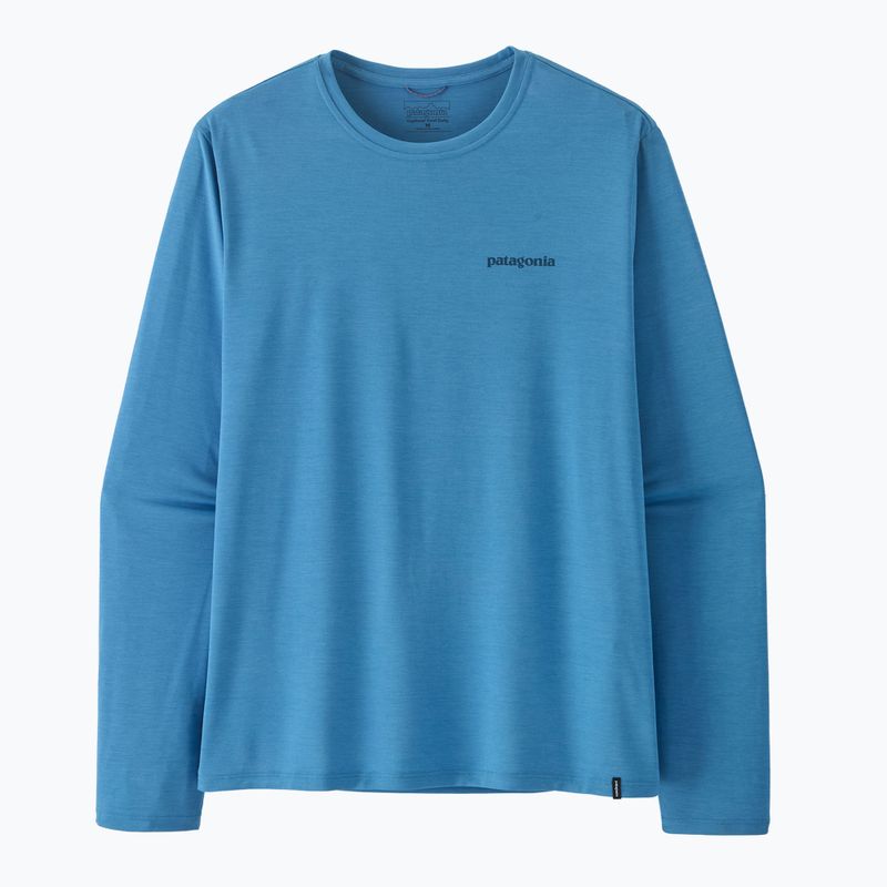 Pánské tričko Longsleeve Patagonia Capilene Cool Daily - Boardshort Logo shore blue/light shore blue x-dye 6