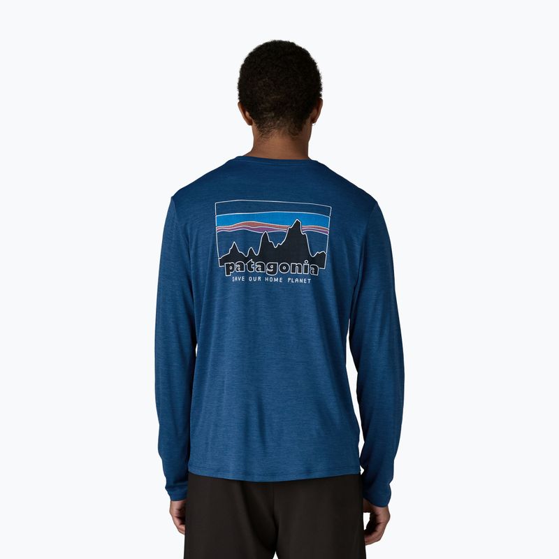 Pánské tričko Longsleeve Patagonia Capilene Cool Daily - '73 Skyline clement blue/light clement blue x-dye 3