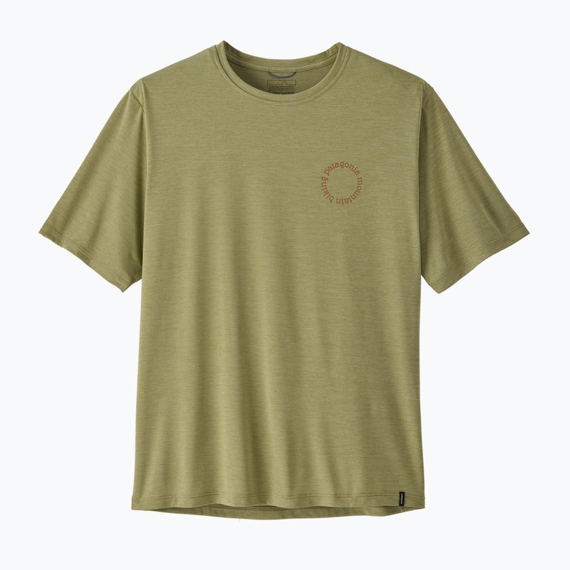 Pánské trekové tričko Patagonia Cap Cool Daily Shirt - Spoke Stencil gumtree green - light gumtree green x-dye