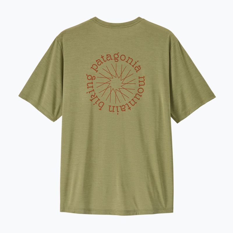 Pánské trekové tričko Patagonia Cap Cool Daily Shirt - Spoke Stencil gumtree green - light gumtree green x-dye 2