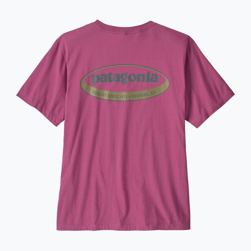 Pánské tričko Patagonia '95 Oval Logo faded magenta 2