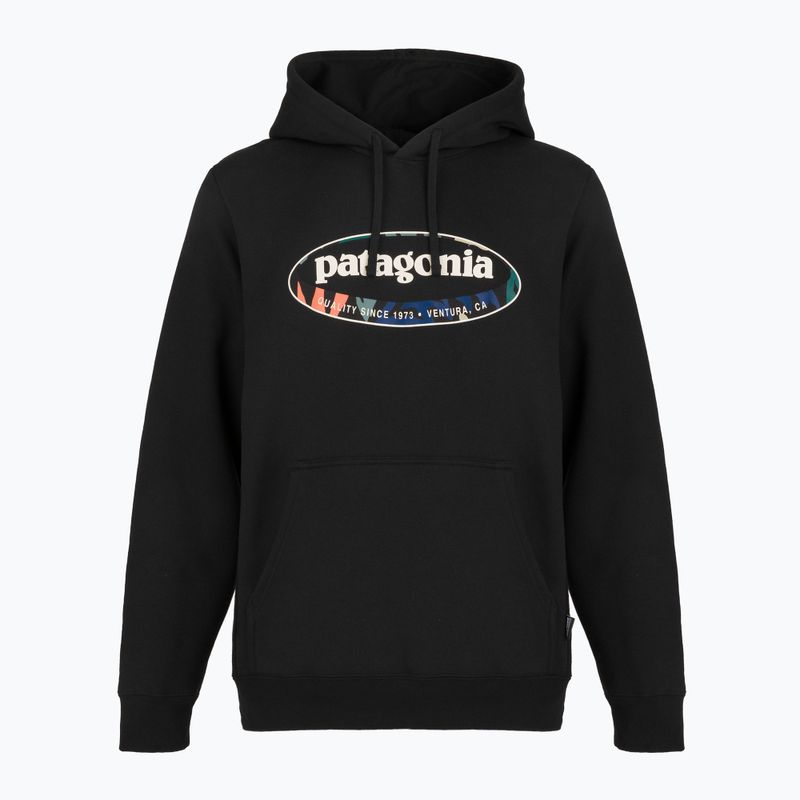 Pánská mikina Patagonia '95 Oval Logo Uprisal Hoody Black: Kaleido