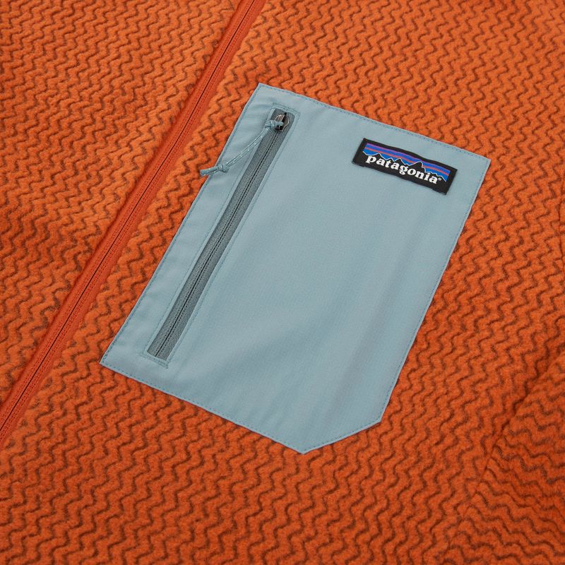 Pánská trekingová mikina Patagonia R1 Air Full Zip Hoody coal orange 3