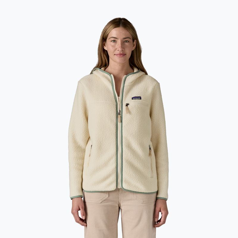 Dámská fleecová mikina Patagonia Retro Pile Hoody natural w/ellwood green