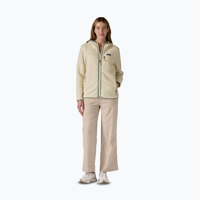 Dámská fleecová mikina Patagonia Retro Pile Hoody natural w/ellwood green 2