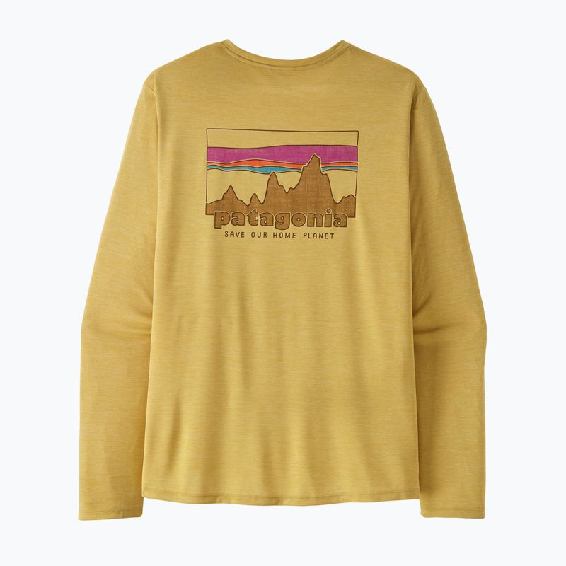 Pánské tričko Longsleeve Patagonia Capilene Cool Daily - '73 Skyline limestone yellow/light limestone yellow c-dye 2