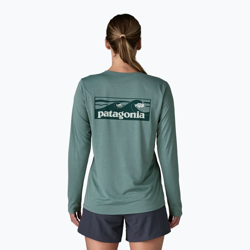 Dámské tričko Longsleeve Patagonia Capilene Cool Daily Shirt - Boardshort Logo blue sage/light blue sage x-dye 3