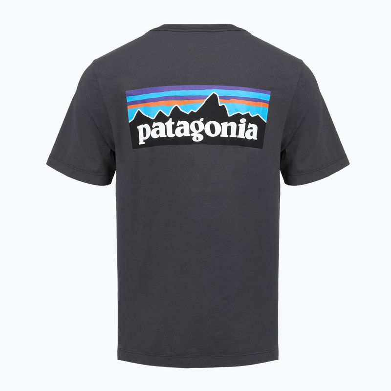 Pánské tričko Patagonia P-6 Logo ink black 2