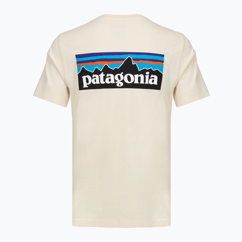 Pánské tričko Patagonia P-6 Logo undyed natural 2
