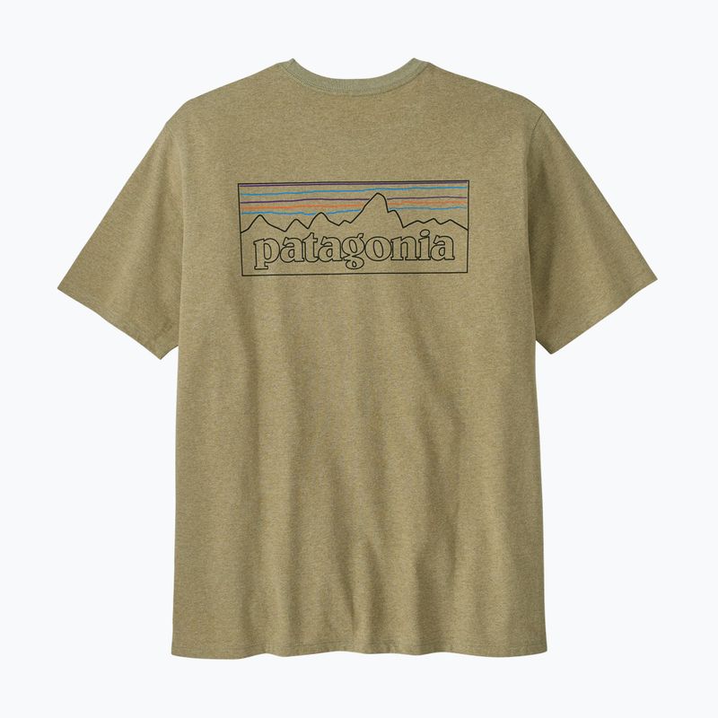 Pánské tričko Patagonia P-6 Logo Responsibili-Tee p-6 outline/gumtree green 6