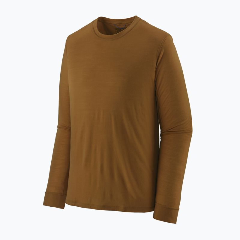 Pánské trekové tričko longsleeve Patagonia Cap Cool Merino Blend LS wolf brown