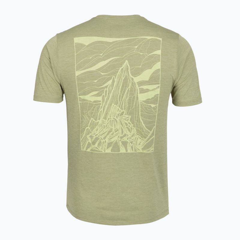 Pánské tričko na lezení Patagonia Cap Cool Daily Shirt - Cloud Crag gumtree green - light gumtree green x-dye 2