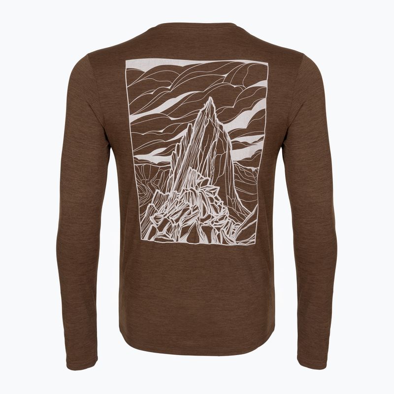 Pánské trekové tričko longsleeve Patagonia Cap Cool Daily Hut Tripper LS berm brown - light berm brown x-dye 2