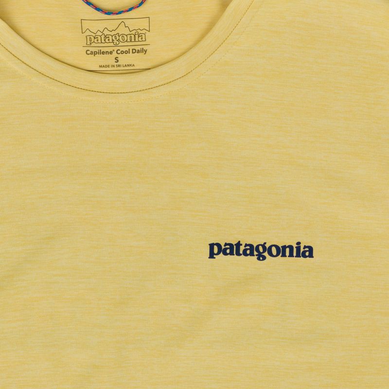 Pánské tričko Longsleeve Patagonia Cap Cool Daily Boardshort Logo LS limestone yellow - Light Limestone yellow x-dye 3