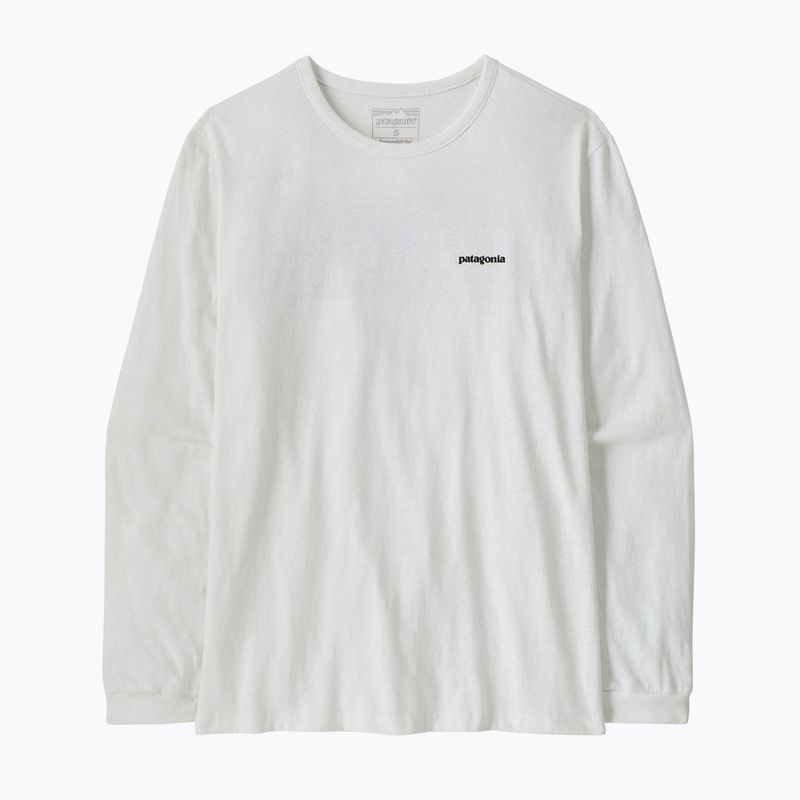 Dámské tričko Longsleeve Patagonia P-6 Logo Responsibili-Tee LS fiber white
