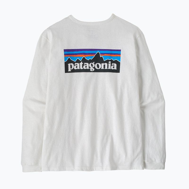 Dámské tričko Longsleeve Patagonia P-6 Logo Responsibili-Tee LS fiber white 2
